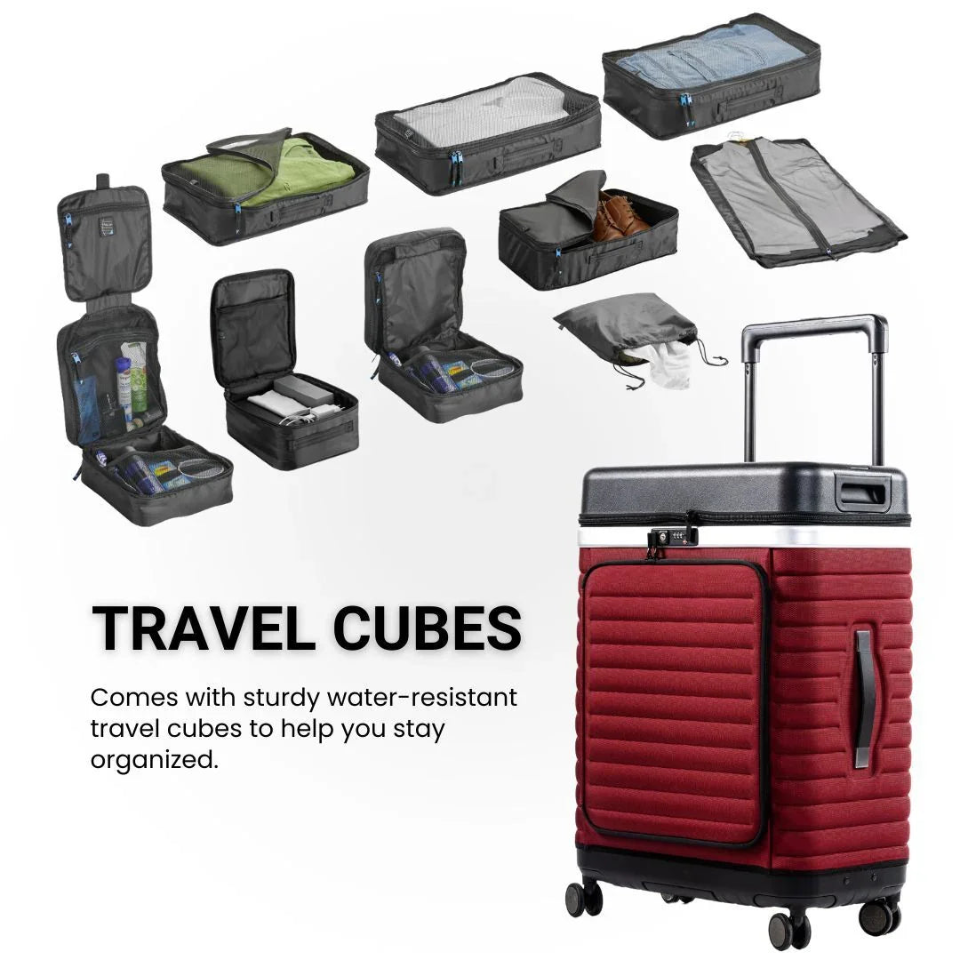 Travel cubes set – perfect accessories for suitcase organization and packing