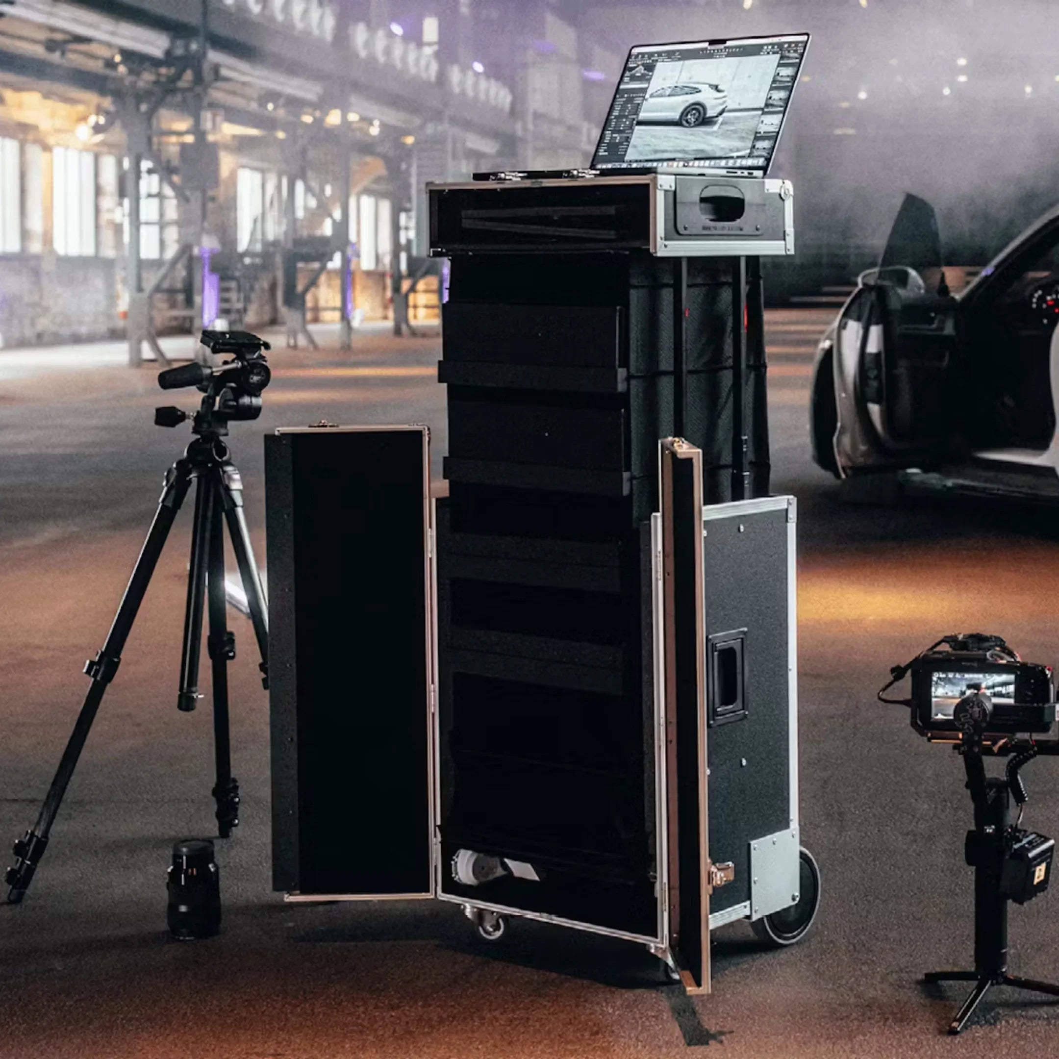 Kamera Koffer Klassik Serie geöffnet