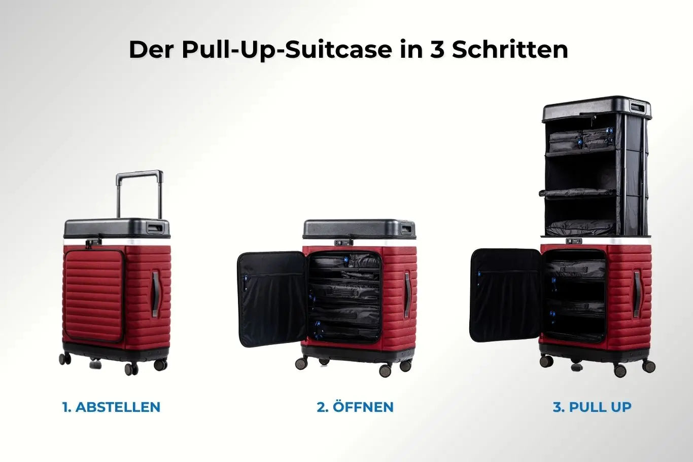 Pull Up Koffer – Reisekoffer mit innovativem Ausziehmechanismus