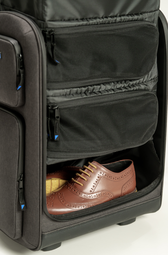 Separates Schuhfach im unteren Bereich des Pull Up Backpacks